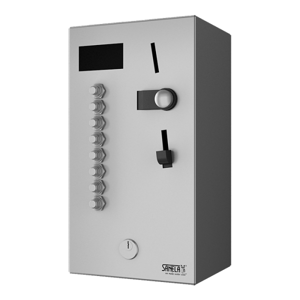 Mincovní automat pro až 8 jednofázových spotřebičů 230 V AC, volba tlačítkem, 24 V DC