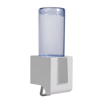 Dávkovač tekutého mýdla a gelové dezinfekce s dávkovacím ventilem, objem 0,5 l, materiál bílý a transparentní plast ABS