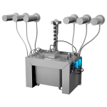 Automatický centrální nástěnný dávkovač mýdla, nerezová ramínka (6 ks), nádržka na mýdlo 6 l, 230 V AC