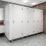 Sanitární kabinky a příčky, lamino tl. 18 mm, nerez profil, do suchých prostor