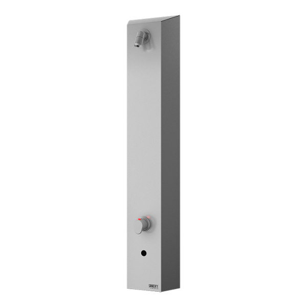 Nerezový sprchový panel s elektronikou ALS a termostatickým ventilem, 24 V DC