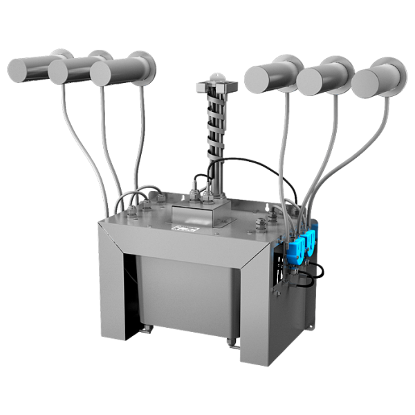 Automatický centrální nástěnný dávkovač mýdla, nerezová ramínka (6 ks), nádržka na mýdlo 6 l, 230 V AC