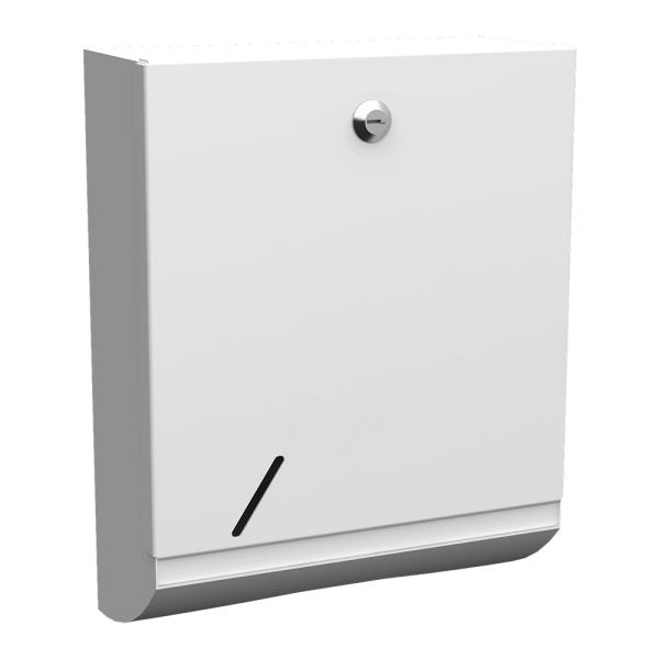 Nerezový zásobník skládaných papírových ručníků, povrch bílý