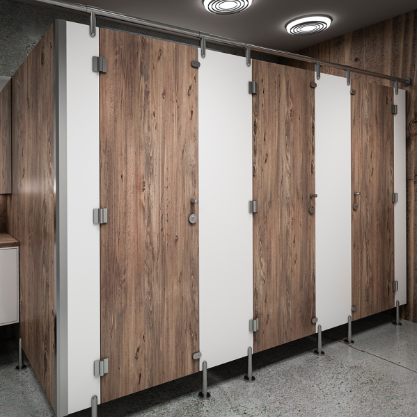 Sanitární kabinky a příčky, lamino tl. 25 mm, nerez profil, do suchých prostor